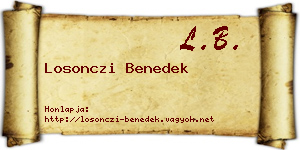 Losonczi Benedek névjegykártya