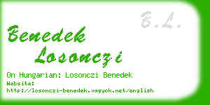 benedek losonczi business card